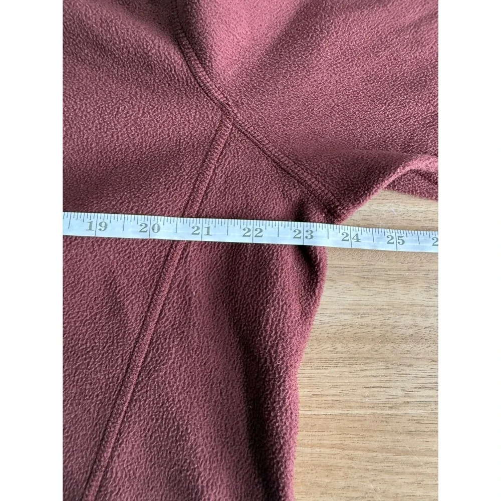 The North Face Mens Quarter Zip Fleece Pullover Burgundy Maroon Large